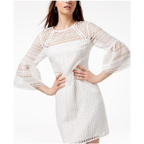 💕TRINA TURK💕 Lace Crochet Bell Sleeve Dress NWT